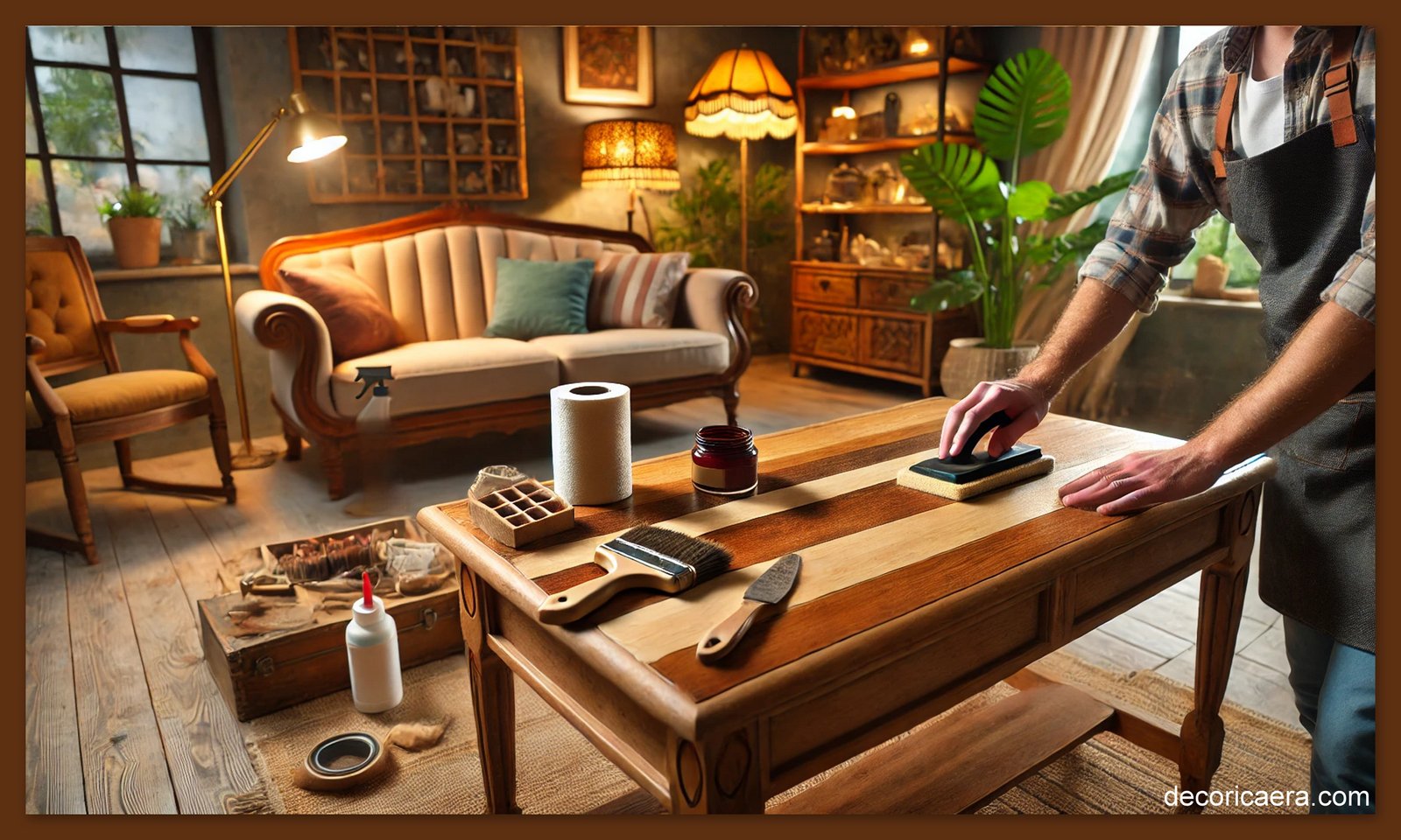 How to Refinish a Vintage Coffee Table for a Modern Look